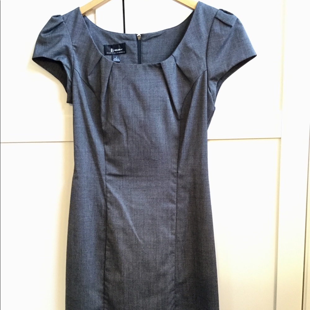 Grey dress cap sleeves